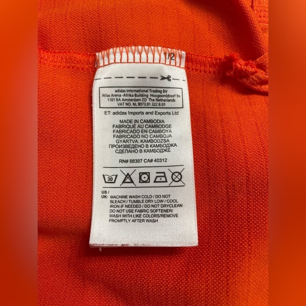 Adidas Basic Sport Polo size L color orange - Picture 5 of 6